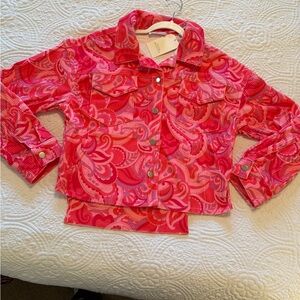 Savanna Jane Pink and Red Jean Jacket